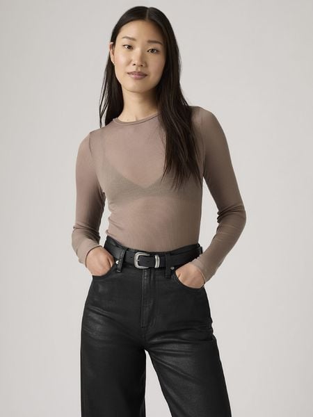 Levi's Koszulka w kolorze beżowym rozmiar: S. Brązowe bluzki Levi's®, s, bez wzorów, bez kołnierzyka, bez ramiączek. Za 124.95 zł.