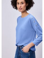 Street One Koszulka w kolorze błękitnym rozmiar: 36. Niebieskie bluzki Street One, bez wzorów, street, bez kołnierzyka, bez ramiączek. Za 127.95 zł.