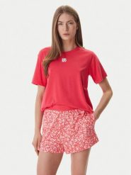DKNY Piżama YI90095 Koralowy Regular Fit. Pomarańczowe piżamy DKNY, bez wzorów, z bawełny, bez ramiączek. Za 359.99 zł.