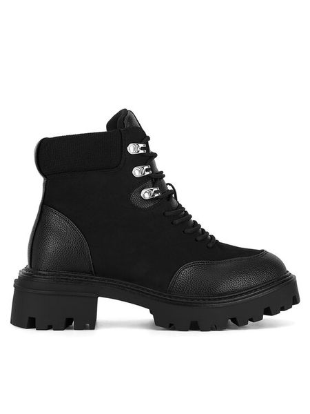 Jenny Fairy Trzewiki WYL3996-1 Czarny. Czarne botki Jenny Fairy, bez wzorów, z materiału, bez obcasa, na płaskiej podeszwie, bez zapięcia. Za 179.99 zł.