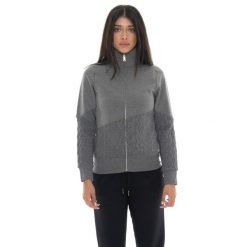 Bluza zimowa Damen ze Stehkragen und Reißverschluss, Leone 1947 Warkocz. Szare bluzy LEONE 1947 APPAREL, na zimę, bez wzorów, z bawełny, bez kaptura. W wyprzedaży za 157.01 zł.