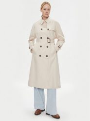 Tommy Hilfiger Trencz WW0WW38947 Beżowy Regular Fit. Brązowe płaszcze TOMMY HILFIGER, bez wzorów, z bawełny, bez kaptura. Za 2,649.00 zł.