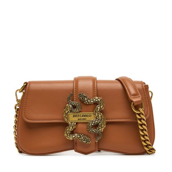Torebka Just Cavalli. Brązowe listonoszki Just Cavalli, bez wzorów, bez dodatków. Za 579.99 zł.