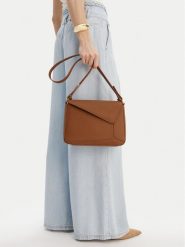 GINO ROSSI Torebka C-KY117 Brązowy. Brązowe torebki klasyczne Gino Rossi, bez wzorów, z materiału, bez dodatków. Za 199.99 zł.