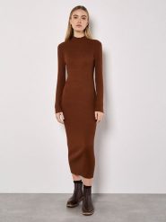 Apricot Sukienka w kolorze brązowym rozmiar: XS. Brązowe sukienki Apricot, xs, bez wzorów, bez kołnierzyka, bez ramiączek, maxi. Za 97.05 zł.