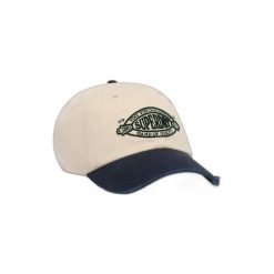 Czapka baseballowa damska z kontrastowym daszkiem Superdry. Brązowe czapki Superdry, bez wzorów, z materiału, eleganckie. Za 130.40 zł.