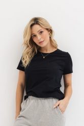 T-SHIRT LUCY BASIC CZARNY L - Flawless. Czarne koszulki sportowe Flawless, bez wzorów, z bawełny, bez ramiączek. Za 72.00 zł.