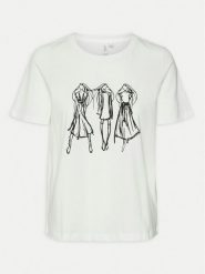 Vero Moda T-Shirt Romy 10320297 Biały Regular Fit. Białe t-shirty Vero Moda, xs, bez wzorów, z bawełny, bez kołnierzyka, bez ramiączek. Za 39.99 zł.