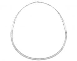Naszyjnik z białego złota diamentami - 6,59 ct - próba 750. Białe naszyjniki Apart, z diamentem, złote. Za 125,000.00 zł.