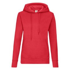 Bluza Damska Z Kapturem. Czerwone bluzy FRUIT OF THE LOOM, s, bez wzorów, z kapturem. Za 123.99 zł.
