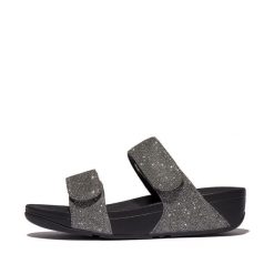 Klapki damskie FitFlop Lulu Shimmerlux. Szare klapki FIT FLOP, bez wzorów, z materiału, bez obcasa. Za 462.00 zł.