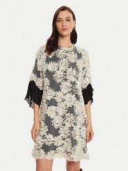 Bruuns Bazaar Sukienka koktajlowa Adali BBW4054 Écru Regular Fit. Sukienki Bruuns Bazaar, bez wzorów, z syntetyku, wizytowe, bez kołnierzyka, bez ramiączek. Za 739.99 zł.