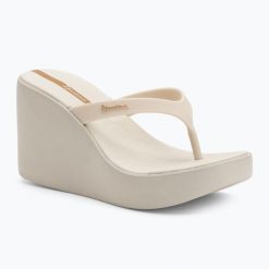 Japonki damskie Ipanema High Fashion II. Brązowe klapki Ipanema, bez wzorów, z materiału, bez obcasa. Za 129.99 zł.