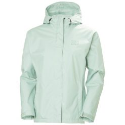 Kurtka przeciwdeszczowa damska Helly Hansen Seven J. Zielone kurtki sportowe Helly Hansen, bez wzorów, bez kaptura. Za 510.50 zł.
