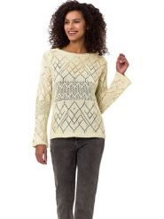 Heine Sweter w kolorze żółtym rozmiar: 42. Żółte swetry Heine, bez wzorów, ze splotem, bez ramiączek. Za 86.99 zł.