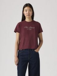 Levi's Koszulka w kolorze bordowym rozmiar: M. Czerwone bluzki Levi's®, m, bez wzorów, z bawełny, bez kołnierzyka, bez ramiączek. Za 74.28 zł.