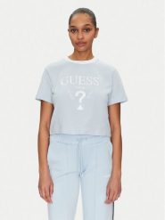 Guess T-Shirt V5GI18 I3Z14 Błękitny Boxy Fit. Niebieskie t-shirty Guess, xl, z aplikacjami, z bawełny, bez kołnierzyka, bez ramiączek. Za 97.00 zł.