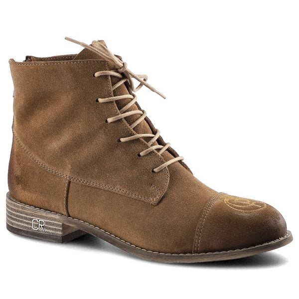 Rude Botki Carinii Damskie Wygodne Buty Jesienne. Brązowe botki Carinii, na jesień, bez wzorów, ze skóry, bez obcasa, na płaskiej podeszwie, bez zapięcia. Za 279.00 zł.