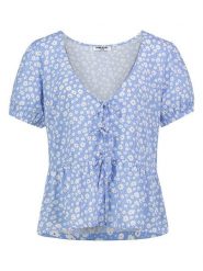 Sublevel Bluzka w kolorze błękitno-białym rozmiar: L. Niebieskie bluzki Sublevel, l, bez wzorów, z wiskozy, bez kołnierzyka, bez ramiączek. Za 60.99 zł.