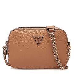 Torebka Guess. Brązowe listonoszki Guess, z aplikacjami, bez dodatków. Za 349.99 zł.