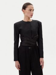 Eleh Marynarka ESS250171 Czarny Regular Fit. Czarne marynarki i żakiety Eleh, m, bez wzorów, z bawełny. Za 409.99 zł.