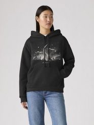 Levi's Bluza w kolorze czarnym rozmiar: L. Czarne bluzy Levi's®, l, bez wzorów, z bawełny, z kapturem. Za 124.95 zł.