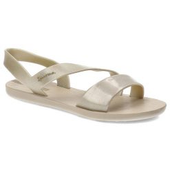 Beżowe Sandały Ipanema Wsuwane Wodoodporne Obuwie Damskie. Brązowe sandały Ipanema, bez wzorów, eleganckie, bez obcasa, bez zapięcia. Za 125.99 zł.