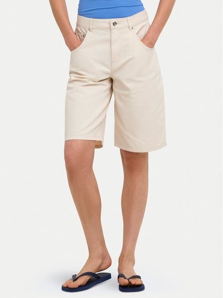 ONLY Bermudy Mate 15374734 Kremowy Loose Fit. Białe szorty Only, bez wzorów, z bawełny. Za 122.99 zł.