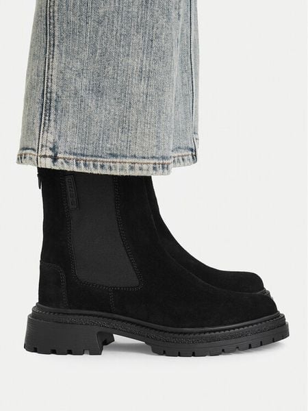 G-Star Raw Sztyblety CEO-WI16-BELLA-02 Czarny. Czarne botki G-Star, bez wzorów, ze skóry, bez obcasa, na płaskiej podeszwie, bez zapięcia. Za 379.99 zł.