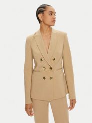 Pinko Marynarka Alexia 100256 A1L3 Beżowy Regular Fit. Brązowe marynarki i żakiety Pinko, l, bez wzorów, z syntetyku. Za 719.99 zł.