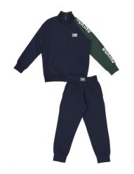 Bluza wytrzymały z pełny zamek błyskawiczny na co dzień. Niebieskie bluzy LEONE 1947 APPAREL, bez wzorów, z bawełny, bez kaptura. Za 147.31 zł.