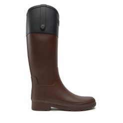 Kalosze Hunter. Brązowe kalosze Hunter, bez wzorów. Za 439.99 zł.