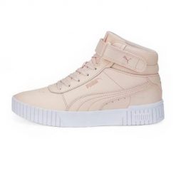 Buty do chodzenia damskie Puma Carina Mid. Brązowe obuwie sportowe Puma, z gumy, bez zapięcia, trekkingowe. Za 219.00 zł.