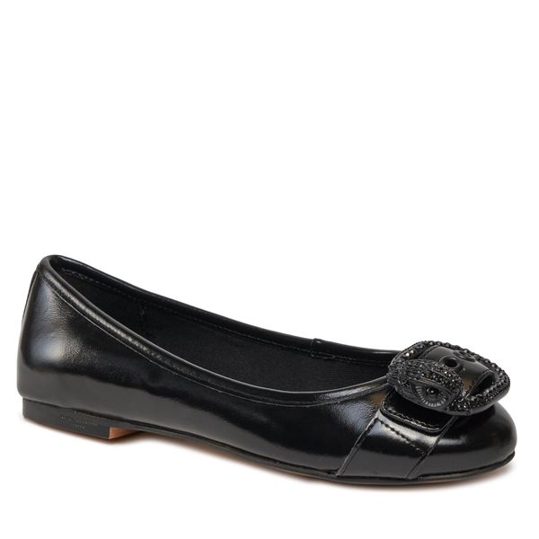 Baleriny Kurt Geiger. Czarne baleriny Kurt Geiger, bez wzorów, bez obcasa. Za 429.99 zł.