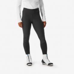 Legginsy do narciarstwa biegowego damskie Inovik 500. Czarne legginsy WED'ZE, m, bez wzorów, z elastanu. Za 159.99 zł.