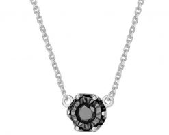 Naszyjnik z białego złota z czarnymi brylantami - 0,05 ct - próba 585. Białe naszyjniki Apart, z brylantem, złote. Za 2,059.00 zł.