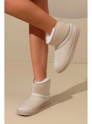 C'M Botki zimowe w kolorze beżowym rozmiar: 40. Brązowe botki C'M, na zimę, bez wzorów, bez obcasa, bez zapięcia. Za 108.99 zł.