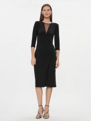 Rinascimento Sukienka koktajlowa CFC0019355002 Czarny Regular Fit. Czarne sukienki Rinascimento, xs, bez wzorów, z syntetyku, wizytowe, bez kołnierzyka, bez ramiączek. Za 479.99 zł.