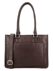 HIDE & STITCHES Skórzana torebka "Jura" w kolorze brązowym - 30 x 21 x 10 cm rozmiar: onesize. Brązowe torby na ramię HIDE & STITCHES, bez wzorów, z materiału, na ramię, bez dodatków. Za 304.99 zł.