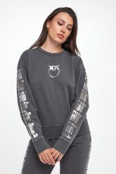 Bluza damska crewneck z logo Mindelo PINKO. Bluzy Pinko, m, bez wzorów, bez kaptura. Za 1,059.00 zł.