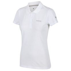 Damska Koszulka Polo Sinton. Białe koszulki polo Regatta, bez wzorów, bez kołnierzyka, bez ramiączek. Za 57.99 zł.