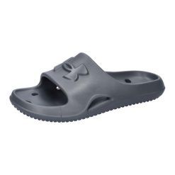 Klapki Sportowe Unisex Under Armour W Locker V Sl Us9. Szare klapki Under Armour, bez wzorów, z materiału, bez obcasa. Za 111.25 zł.