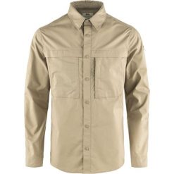 Koszula turystyczna Fjallraven Abisko Trail Shirt LS. Brązowe koszule Fjällräven, m, bez wzorów, z bawełny, bez kołnierzyka, bez ramiączek. Za 577.49 zł.