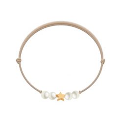 Bransoletka z gwiazdką Etincelle i perłami. Brązowe bransoletki Lilou, z perłą, pozłacane. Za 103.00 zł.