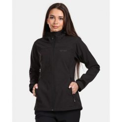 Damska kurtka softshell Kilpi RAVIA-W. Czarne kurtki sportowe Kilpi, s, bez wzorów, z softshellu, bez kaptura, trekkingowe. Za 318.77 zł.
