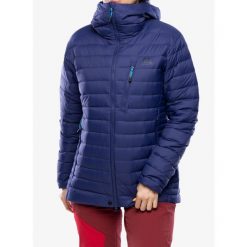 Kurtka puchowa damska Mountain Equipment Earthrise Hooded Jacket. Niebieskie kurtki narciarskie MOUNTAIN EQUIPMENT, s, bez wzorów, z puchu, bez kaptura, narciarskie. Za 833.99 zł.