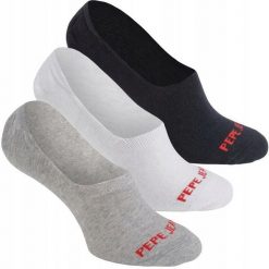 Skarpetki treningowe Pepe Jeans PMU10652 stopki. Białe skarpety Pepe Jeans, bez wzorów, z jeansu. Za 49.00 zł.