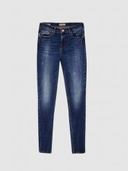 LTB Dżinsy "Amy" - Slim fit - w kolorze granatowym rozmiar: W27/L32. Niebieskie jeansy LTB, l, z aplikacjami, z podwyższonym stanem. Za 70.24 zł.