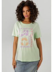 Aniston Koszulka w kolorze miętowym rozmiar: 36. Zielone bluzki Aniston, bez wzorów, z bawełny, bez kołnierzyka, bez ramiączek. Za 39.99 zł.