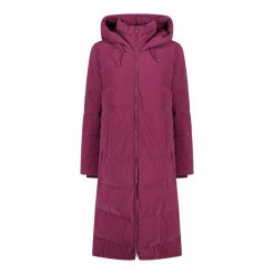 Długa parka damska CMP. Czerwone parki CMP, na zimę, z materiału, z kapturem. Za 675.60 zł.